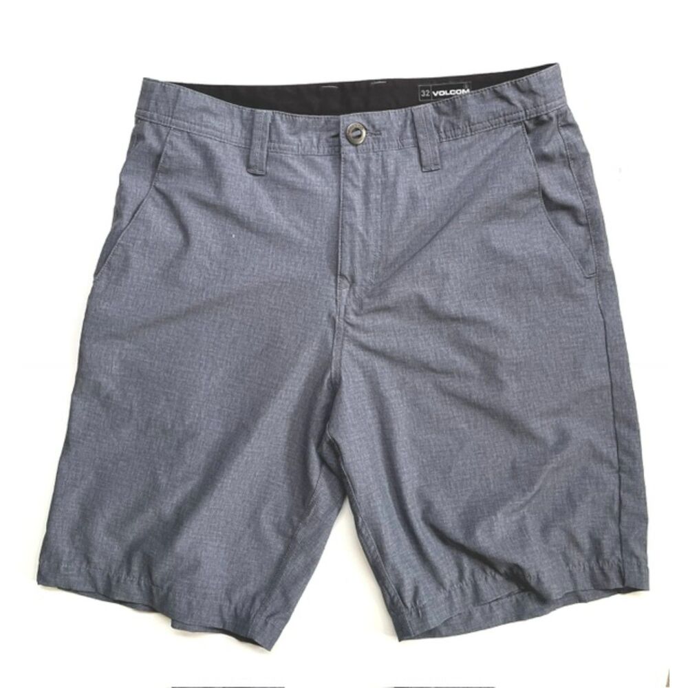 Volcom Men's Hybrid Walk Shorts Size 32 Gray Heather Chino Surf Skate
